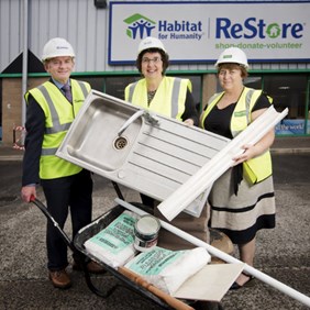 Habitat ReStore partners with Clanmil Housing Association and T&A Kernoghan